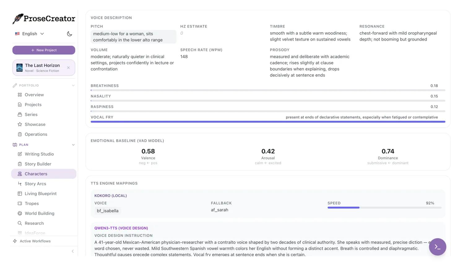Voice consistency profile