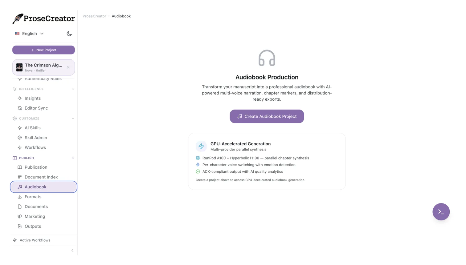 Audiobook production pipeline with voice profiling